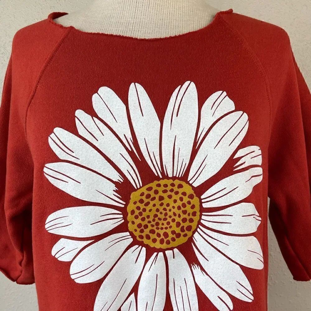 Daisy Cut Off Sweatshirt EUC - Picture 2 of 5